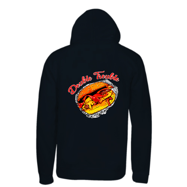 Double Trouble - Classic Black Hoodie